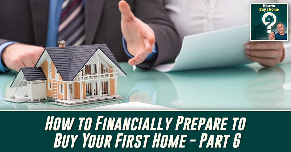 model home on a desk with two professionals reviewing documents, representing financial planning and mortgage discussions for first-time homebuyers — Part 6 of the “How to Financially Prepare to Buy a Home” blog series.